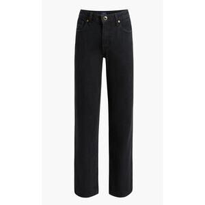 $520 Khaite Danielle 30 Prescott Black Jeans High Rise Straight Leg 100% Cotton